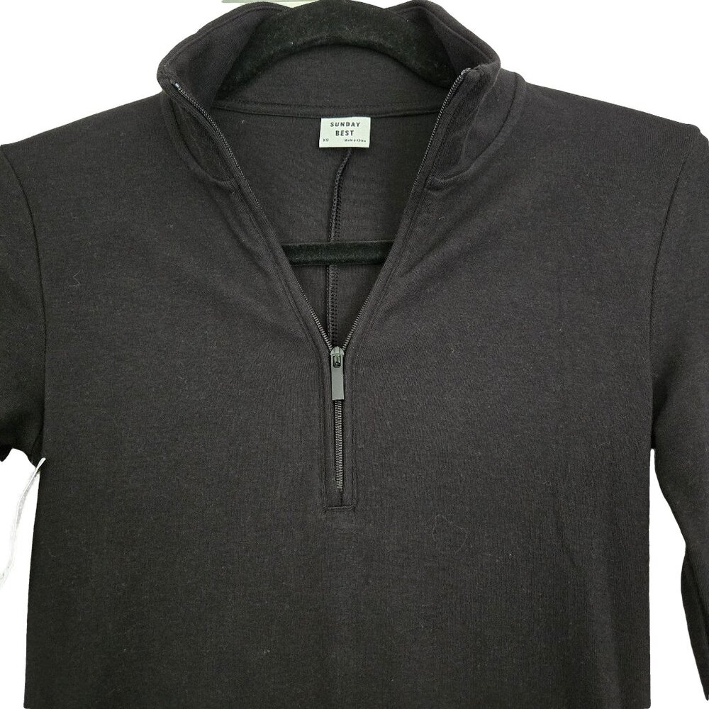 NWT Aritzia SUNDAY BEST Black Half-Zip Dress XS